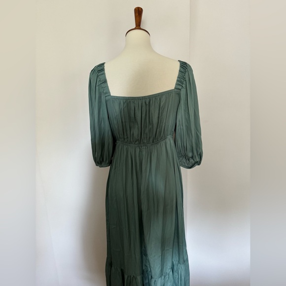 Sam Front Tie satin Dress in Lagoon - Picture 11 of 13